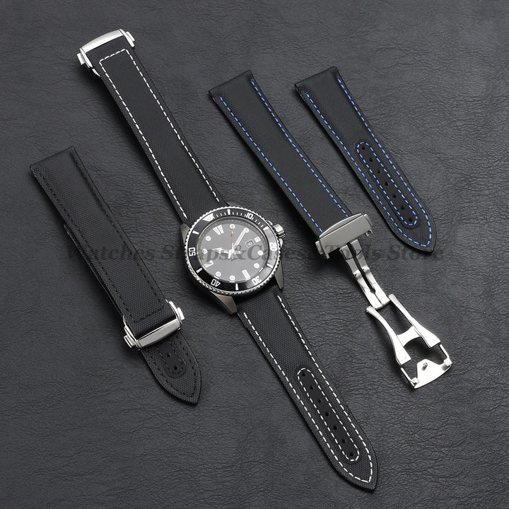 Sailcloth Nylon Strap (20–22mm) – Folding Buckle