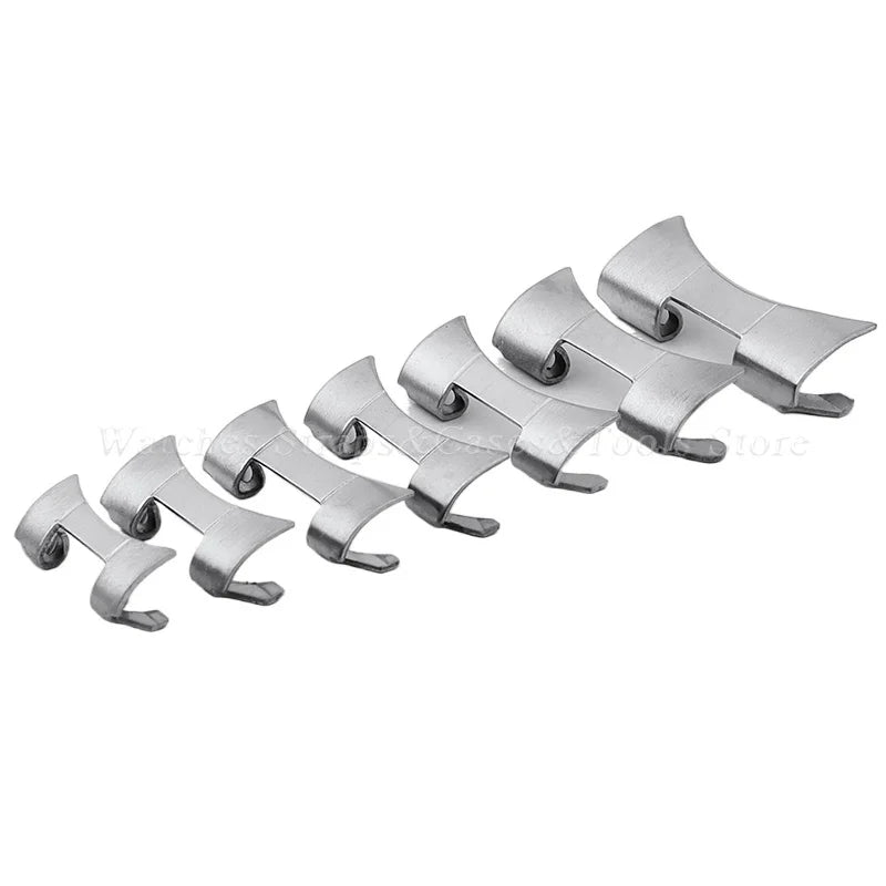 2PCS Stainless Steel Band Connectors for Seiko – Oyster Curved End Adapter (12-24mm)