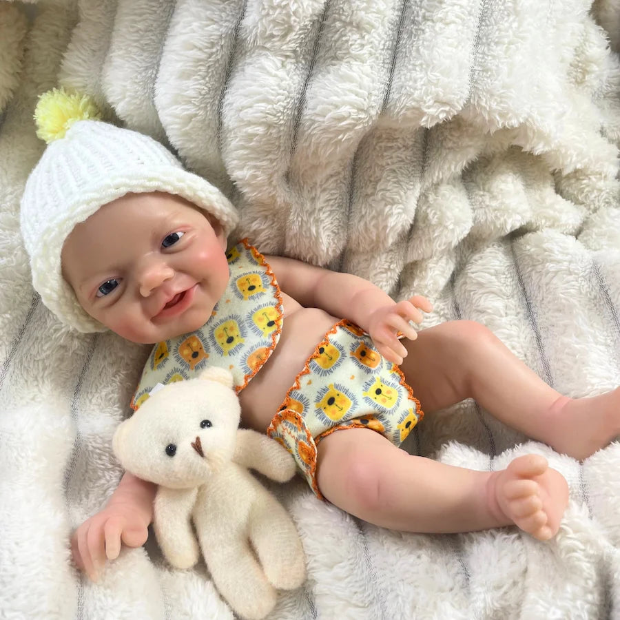 13″ Charlie Full Silicone Reborn Baby Doll – Washable Body (Boy or Girl)