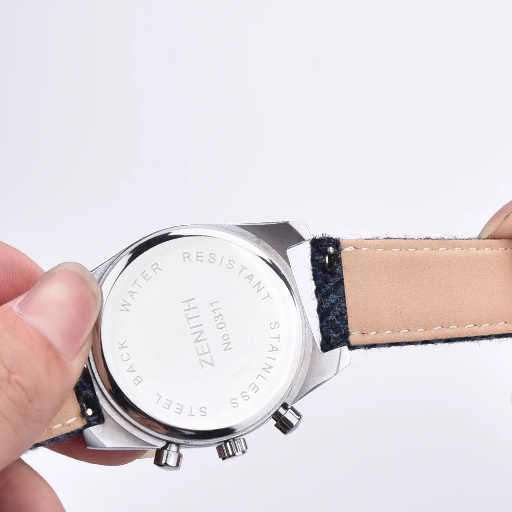 Wool Weave Vintage Leather Quick Release Watch Strap – 18/20/22mm