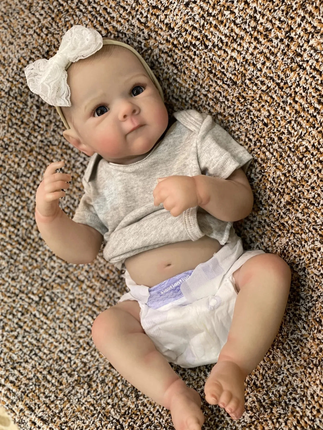 18″ Bettie Reborn Baby Girl – Lifelike Painted Hair Doll