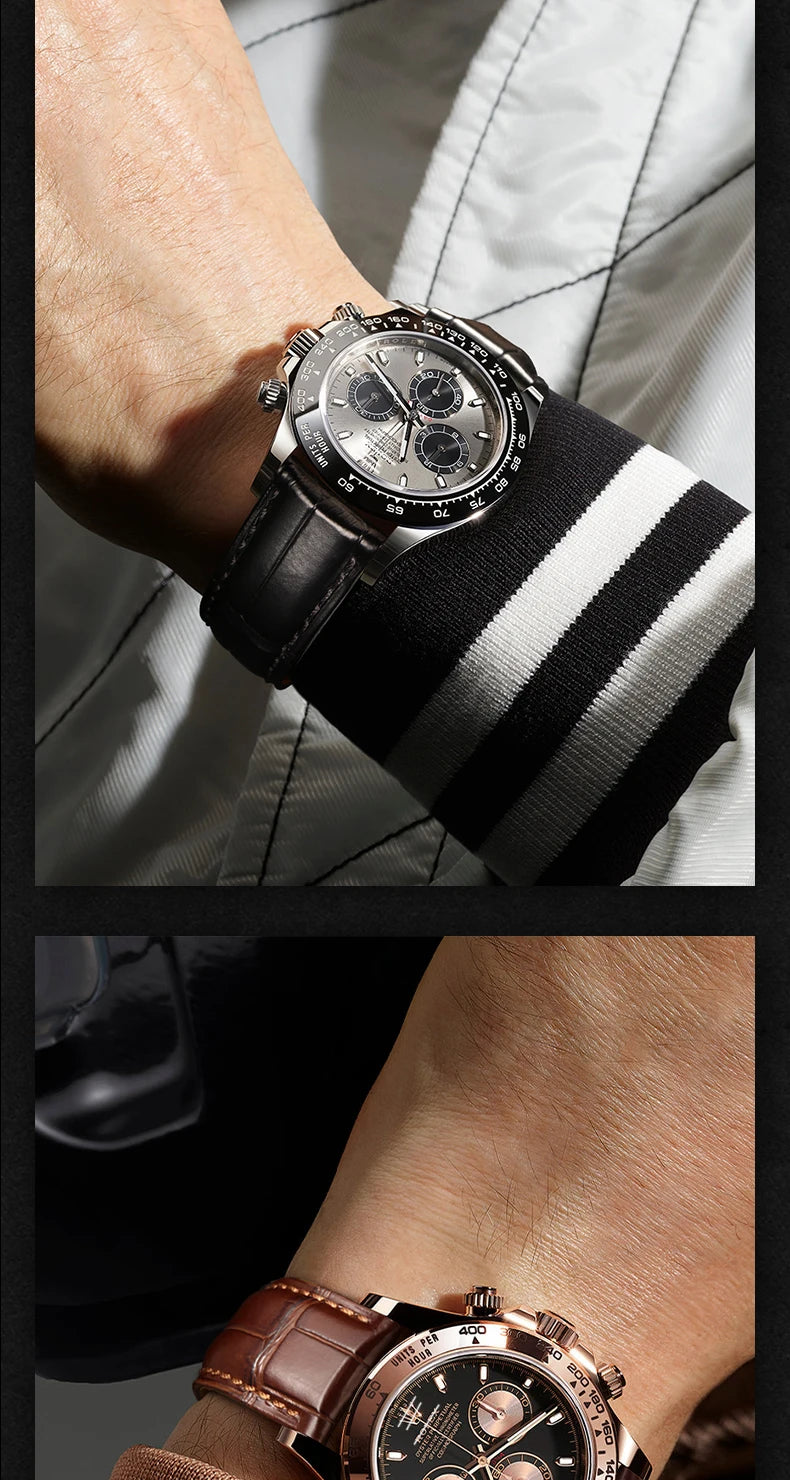 MAIKES Luxury Leather Watch Strap Quick Release Accessories For Rolex Omega IWC Watchbands Green 19mm 20mm 21mm 22mm Watch Band