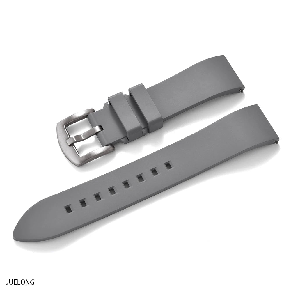 Premium-Grade Fluorine Rubber Watch Strap Quick Release FKM Watchband 18-19-20-21-22-23-24mm For Each Brand Diving Watches Band