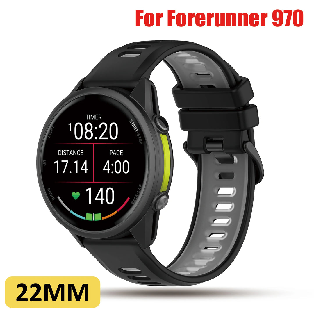 Sports Silicone Strap for Garmin Forerunner (22mm)
