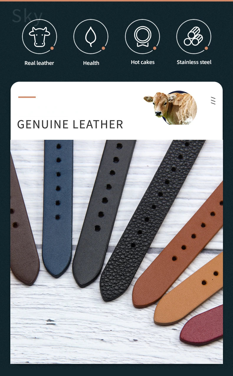 Genuine Leather 18mm Watch Strap for Fossil Women – ES4114/ES4113/ES3625/ES3616