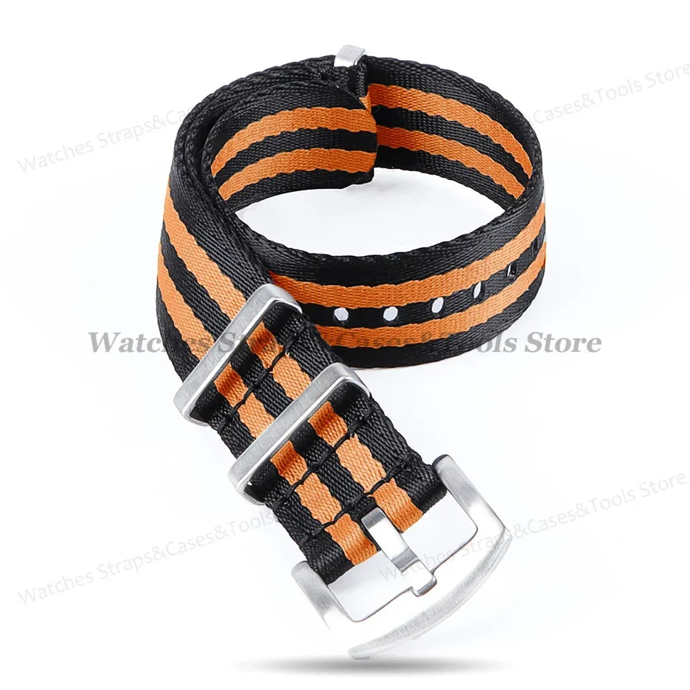 18mm 20mm 22mm Soft Nylon Watchband Bracelet Army Military Men Sport Strap for Omega 007 for Seamaster 300 Replacement Wristband