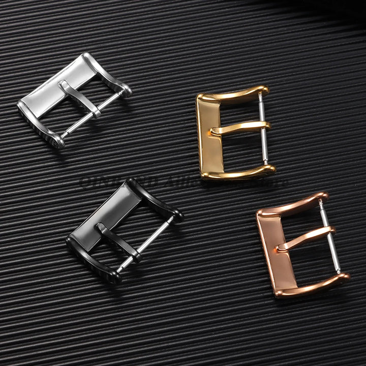 304L Stainless Steel Pin Watch Buckle 16–20mm (Matte/Polished,