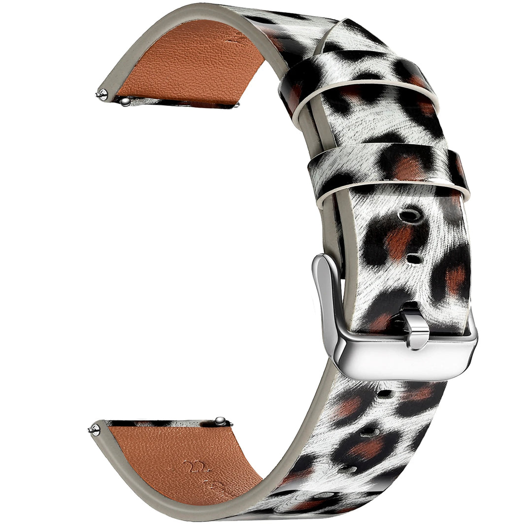 Leopard Print Leather Watch Strap 20/22mm (Quick Release)