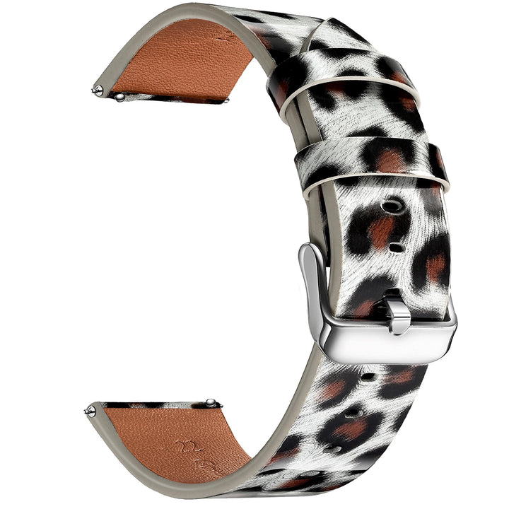 Leopard Print Leather Watch Band 20/22mm (Quick Release)