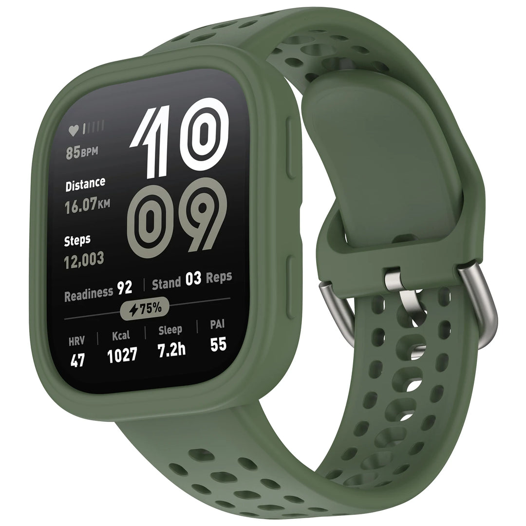 Silicone Strap with Protective Case for Amazfit Bip 6