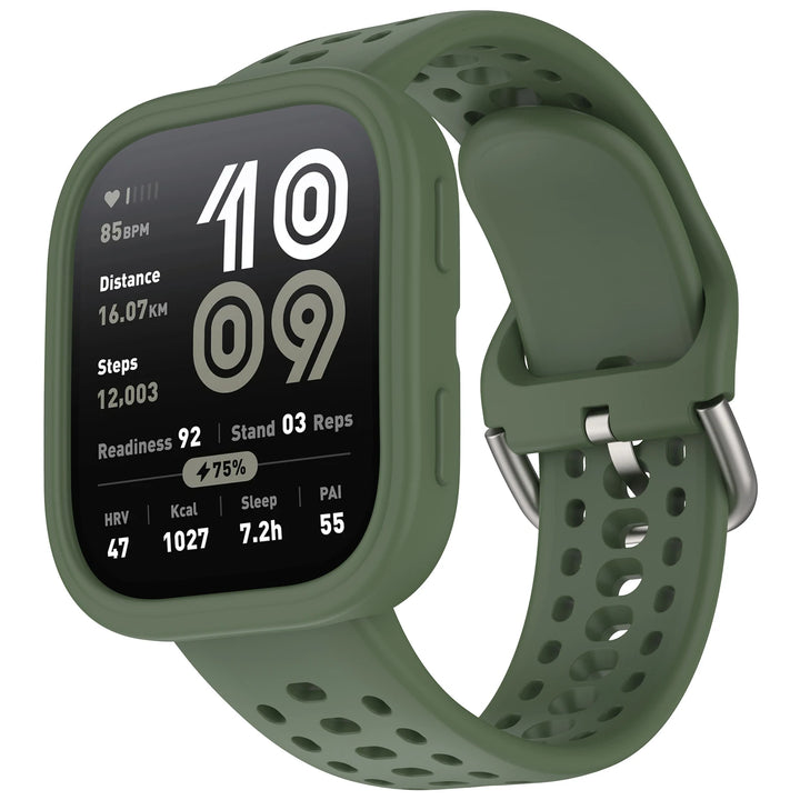 Silicone Strap with Protective Case for Amazfit Bip 6