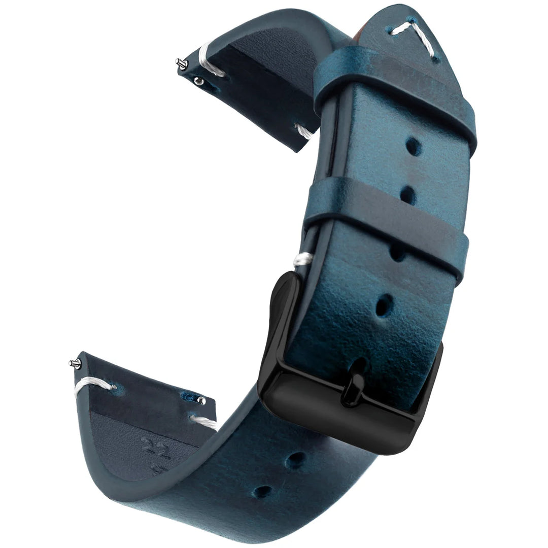 Wax Genuine Leather Watch Band 18–24mm