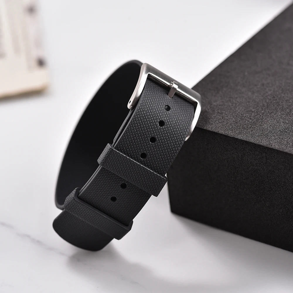 Fit For Tudor Style Ranger Rolex Daytona Fluororubber Watch Strap 20mm 21mm 22mm Waterproof Super Soft FKM Belt Watch Band