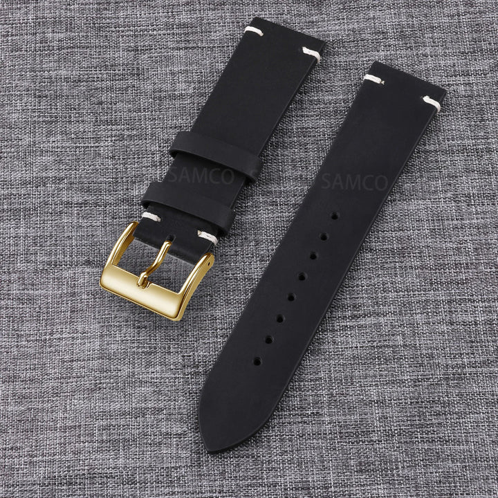 Vintage Top-Grain Leather Watch Strap (18–24mm)