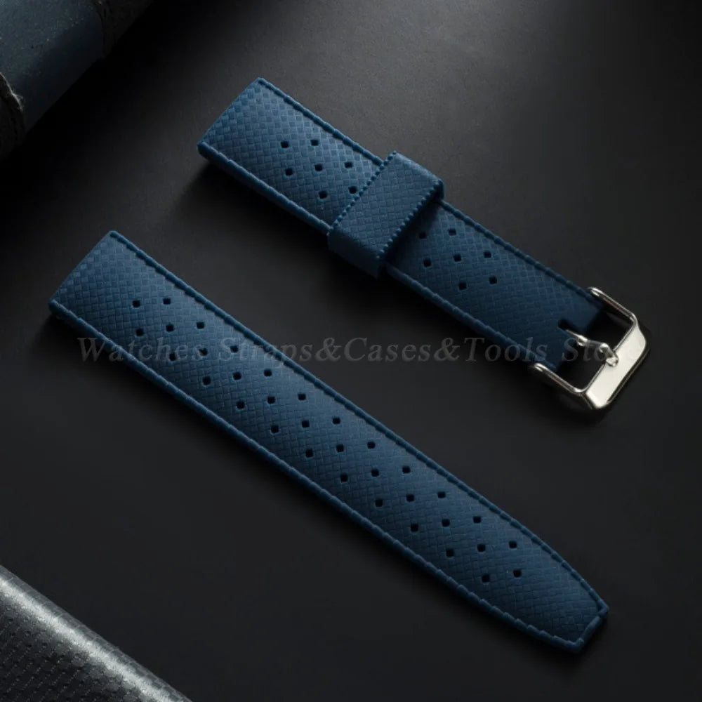 Premium Grade Tropic Silicone Watch Strap 20mm 22mm For Seiko For Oris For Omega Quick Release Diving Waterproof Rubber Bracelet