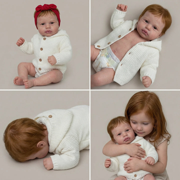 NPK 19inch LouLou Awake Doll with Soft Cloth Body - Detailed Painting Lifelike Real Soft Touch with Hand Rooted Hair