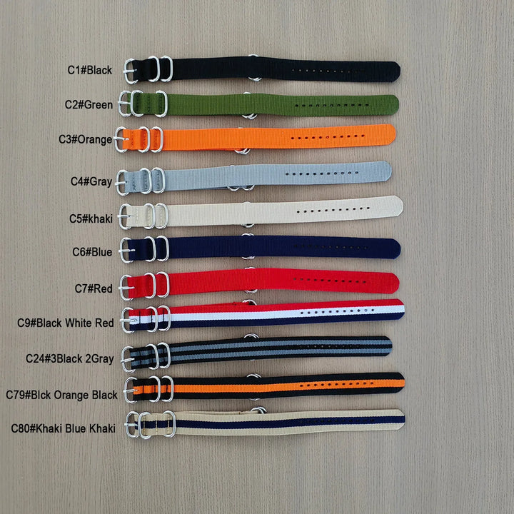 Nylon Military Watch Band 18–24mm