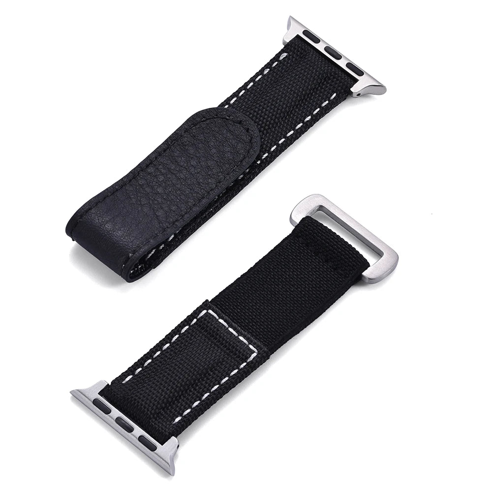 Braided Nylon Solo Loop For Apple Watch Band 45mm Ultra 2 49mm 38mm 44mm 40 41mm 42mm Leather Bracelet Series 10 9 8 7 5 se Belt