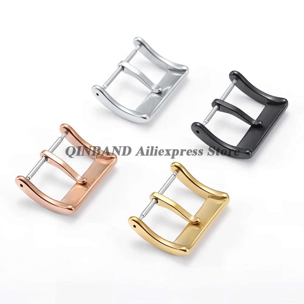 304L Stainless Steel Pin Watch Buckle 16–20mm (Matte/Polished,