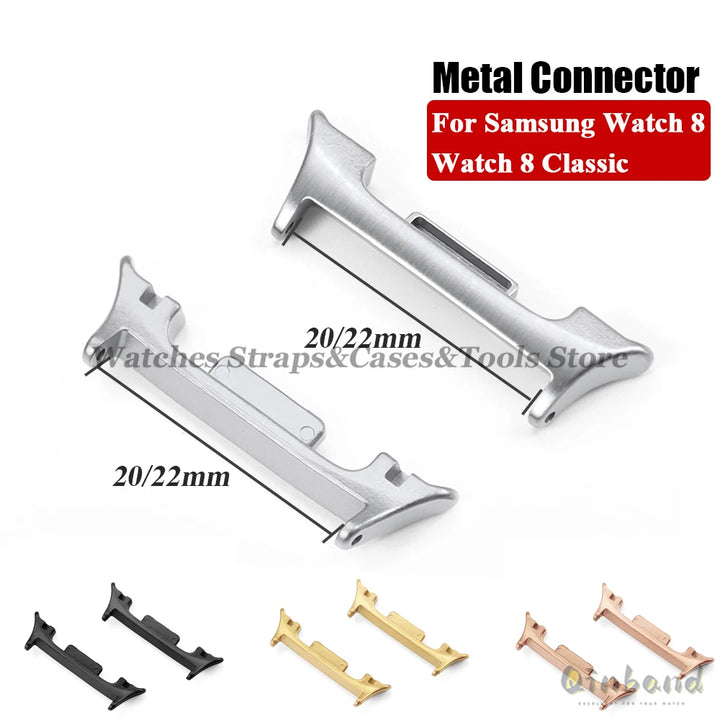 1 Pair Stainless Steel Connectors – Galaxy Watch 8, 20/22mm