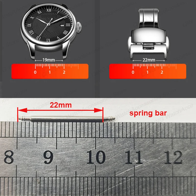 Fat Strong Spring Bars for Rolex – 316L Stainless Steel, 1.5–2.0mm Diameter