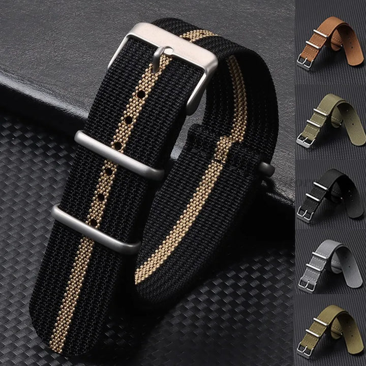 High-Quality Nylon Watch Strap 18/20/22mm (Military Style)