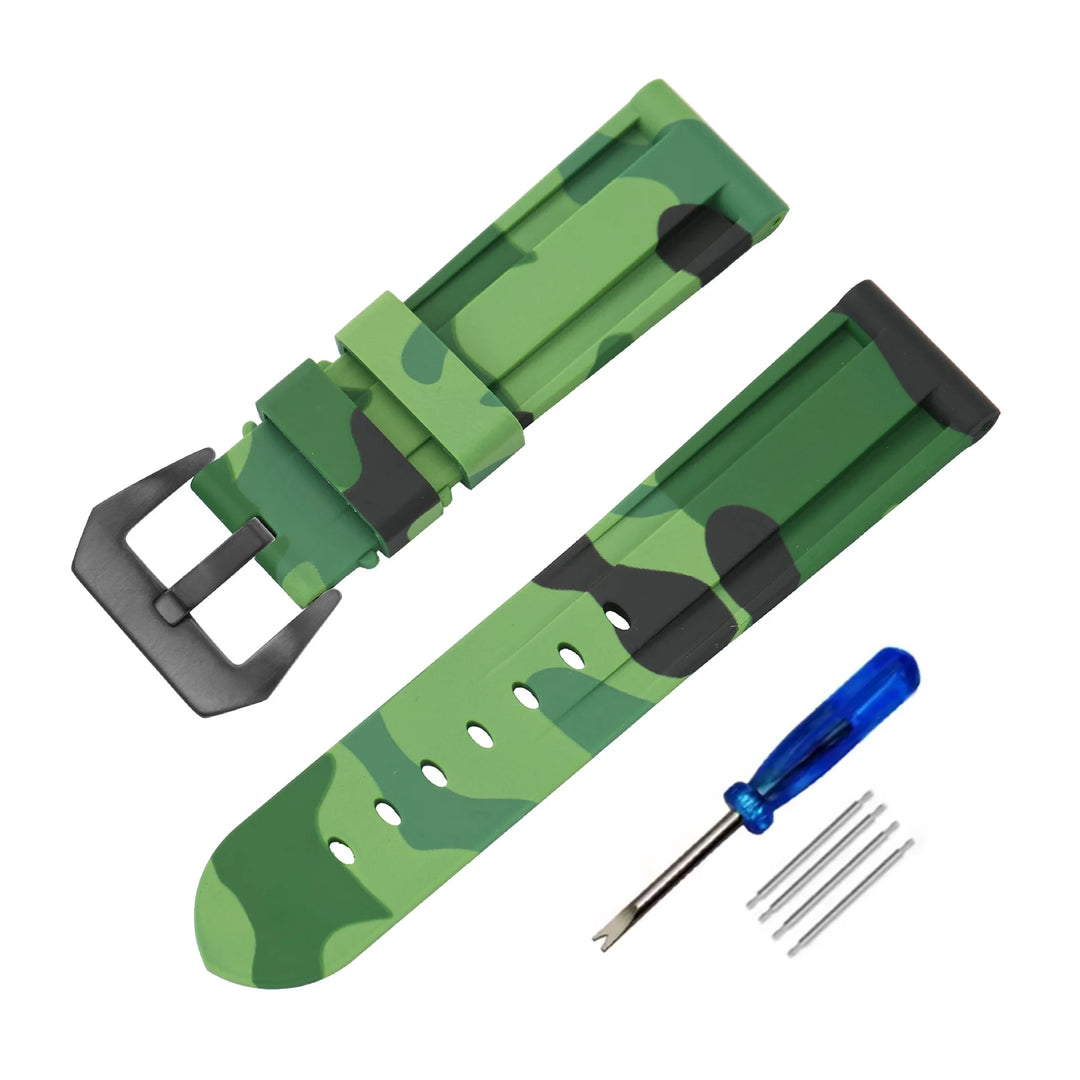 Soft Silicone Rubber Watch Band 20–26mm for Panerai