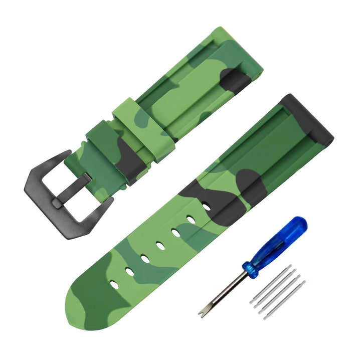 Soft Silicone Rubber Watch Band 20–26mm for Panerai