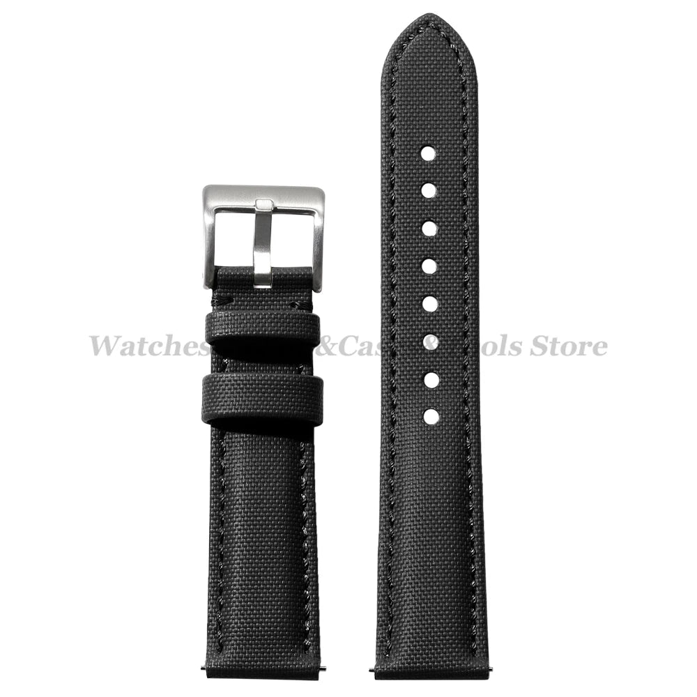20mm 22mm Sailcloth Watch Straps for Omega for Blancpain for Seiko Divers Men's Women Quick Release Waterproof Nylon Wristbands