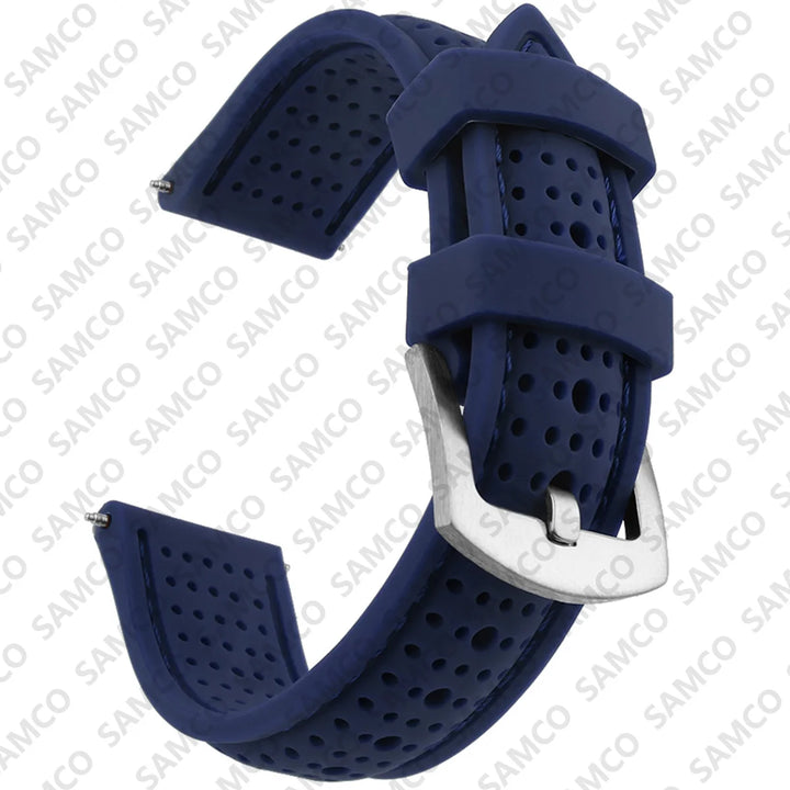 Silicone Rubber Watch Band 18–26mm (Soft & Comfortable Replacement Strap)