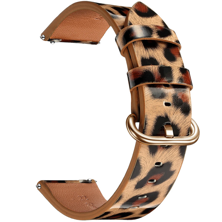 Leopard Print Leather Watch Band 20/22mm (Quick Release)