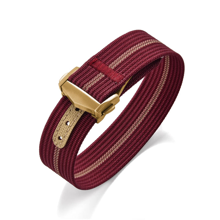 Ribbed Nylon & FKM Rubber Watch Strap – 18–22mm Folding Buckle for Omega, Tudor & Seiko