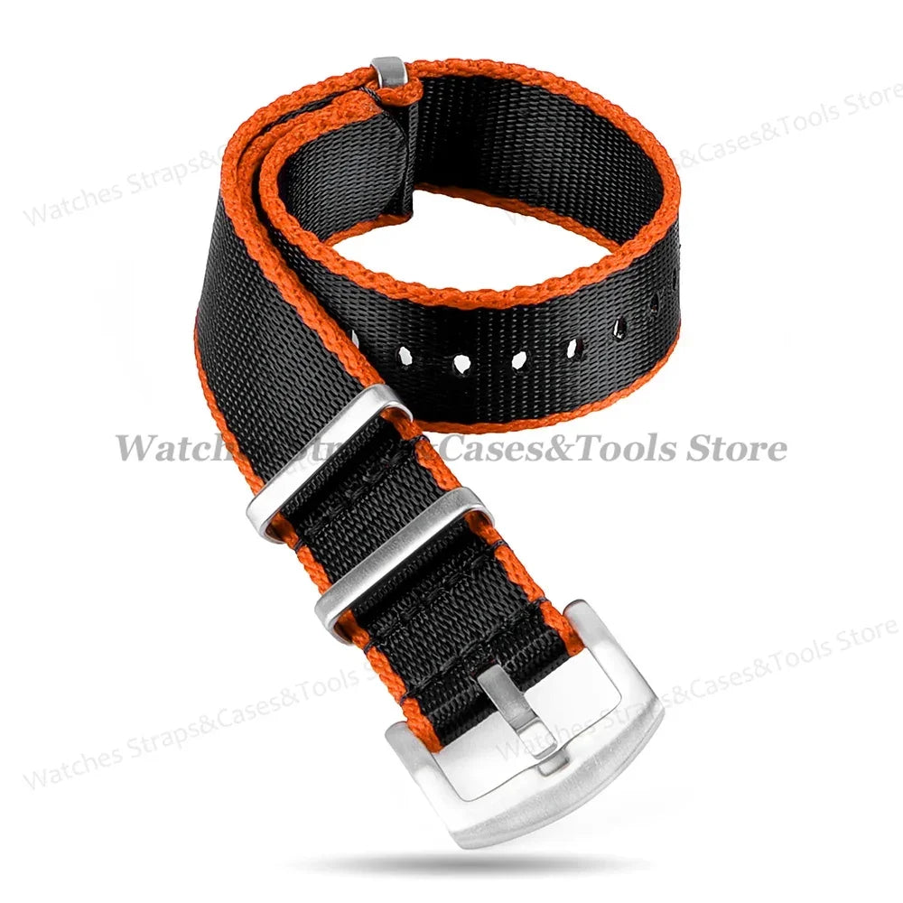 18mm 20mm 22mm Soft Nylon Watchband Bracelet Army Military Men Sport Strap for Omega 007 for Seamaster 300 Replacement Wristband