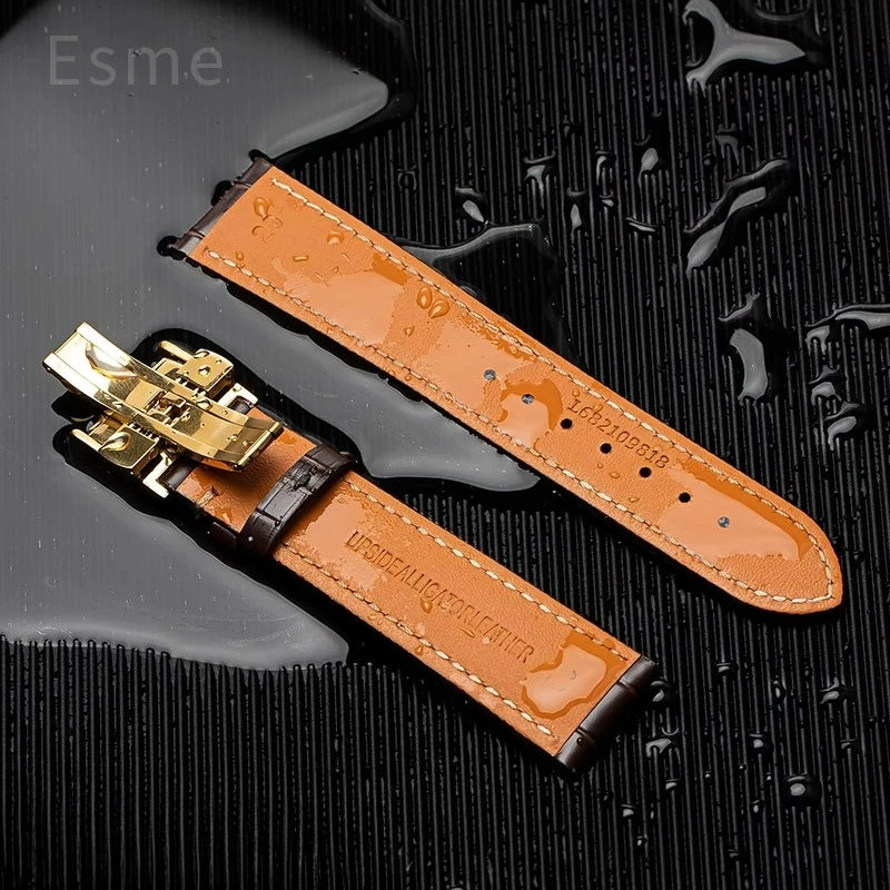 Genuine Cowhide Leather Watch Band 18–22mm for Longines Master &