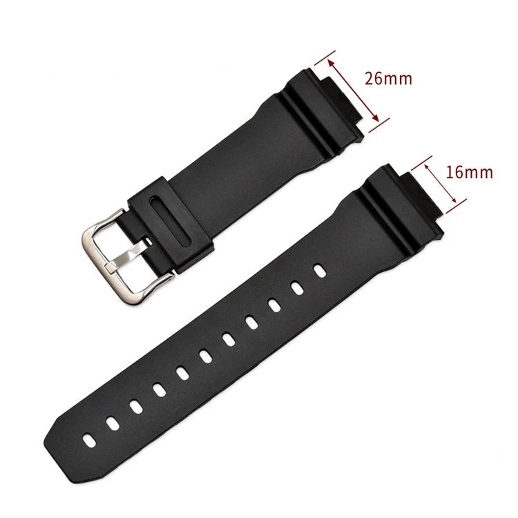 TPU Rubber Watch Strap 16–26mm for Casio G-Shock 9052/5600/6900 Series