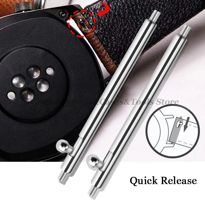 20‑Piece Quick-Release Watch Pins – 1.5/1.8mm, 12–24mm Spring Bars