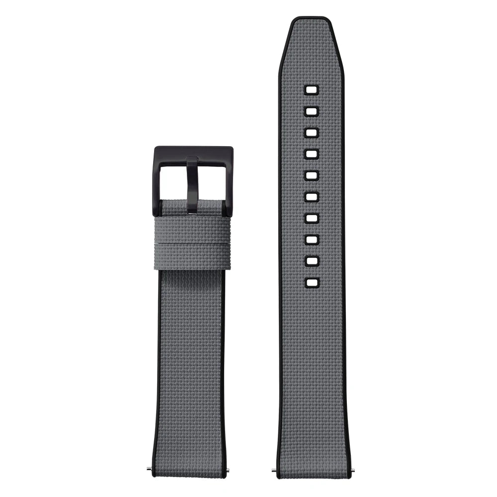 Premium Hybrid FKM Texture Watch Band Quick Release FKM +FKM Rubber Watch Strap 18mm 19mm 20mm 21mm 22mm 24mm For Diving Watches