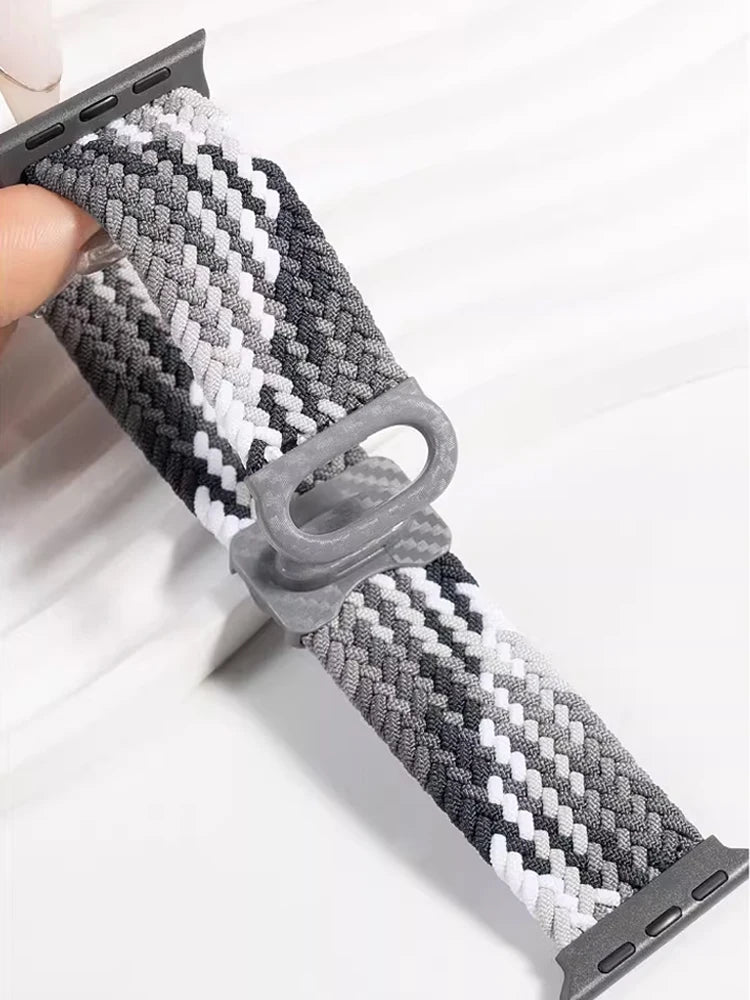 Strap For Apple watch band 44mm 42mm 40mm 45mm 46mm 41mm 49mm Braided Solo Correa Bracelet iWatch Series 9 8 10 7 6 5 4 se Ultra
