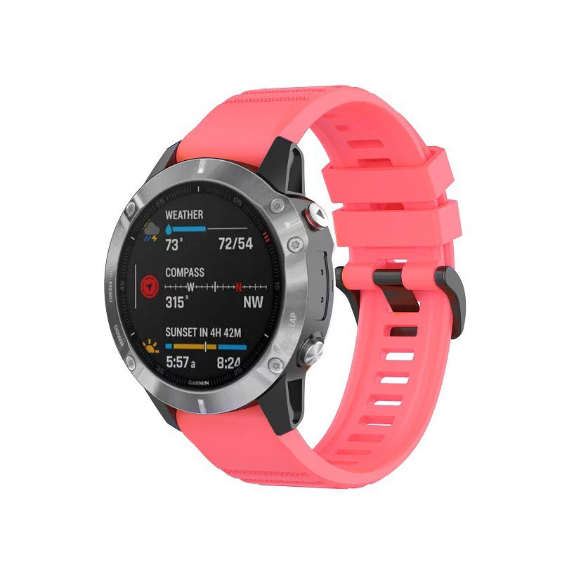 Silicone QuickFit Watch Strap – 20-26mm for Garmin Fenix & Epix