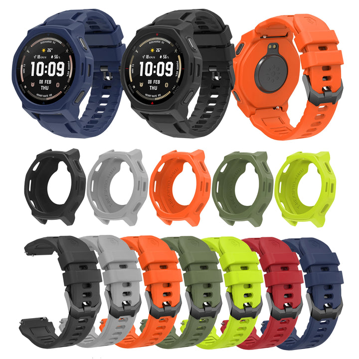 Silicone Strap with Protective Case for Amazfit T-Rex 3 Pro (44mm)