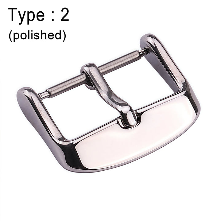 Stainless Steel Watch Buckle 16-24mm Silver Replacement Clasp