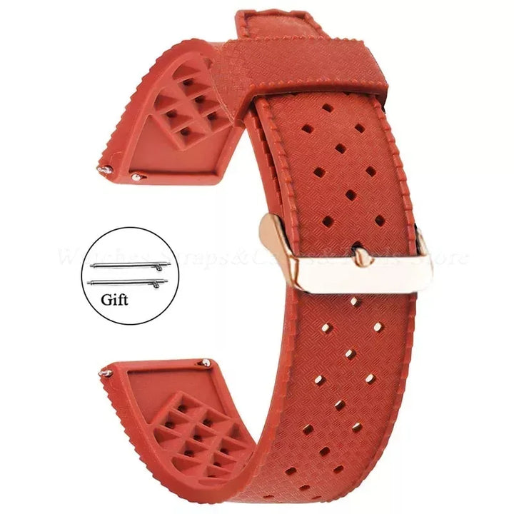 Premium Grade Tropic Silicone Watch Strap 20mm 22mm For Seiko For Oris For Omega Quick Release Diving Waterproof Rubber Bracelet
