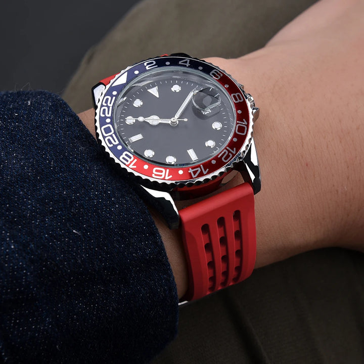 Premium-Grade Porous Structure Quick Release Fluorine Rubber Watch Strap 20mm 22mm New Design FPM/FKM Rubber Watch Band