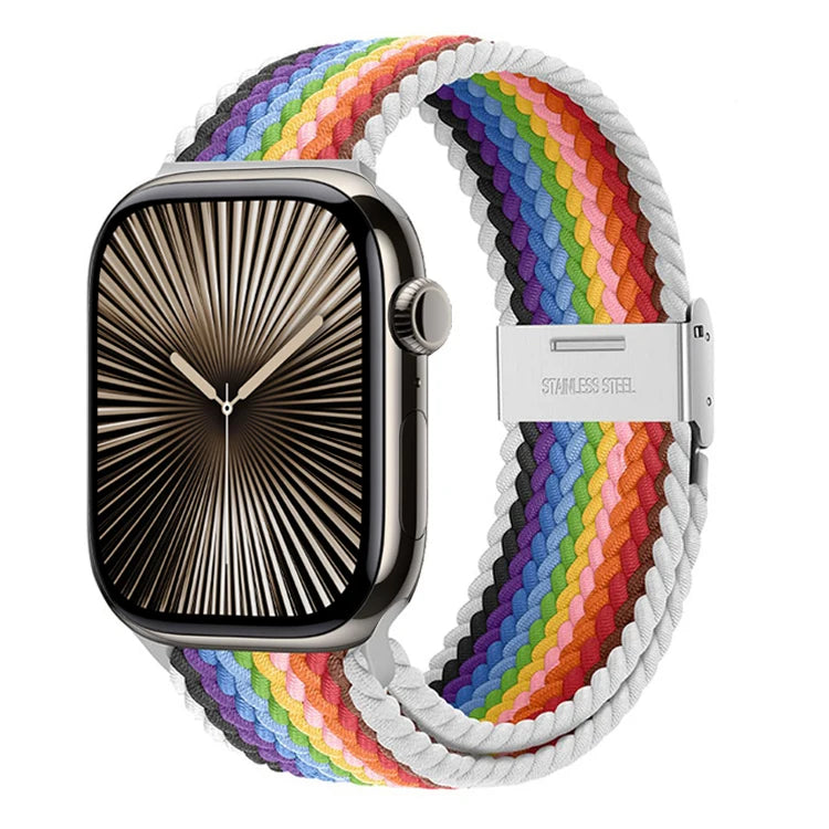 Strap For Apple watch band 46mm 45mm 44mm 49mm 40mm 41mm 42mm Braided loop correa bracelet iWatch series 10 8 9 7 5 se 6 4 Ultra