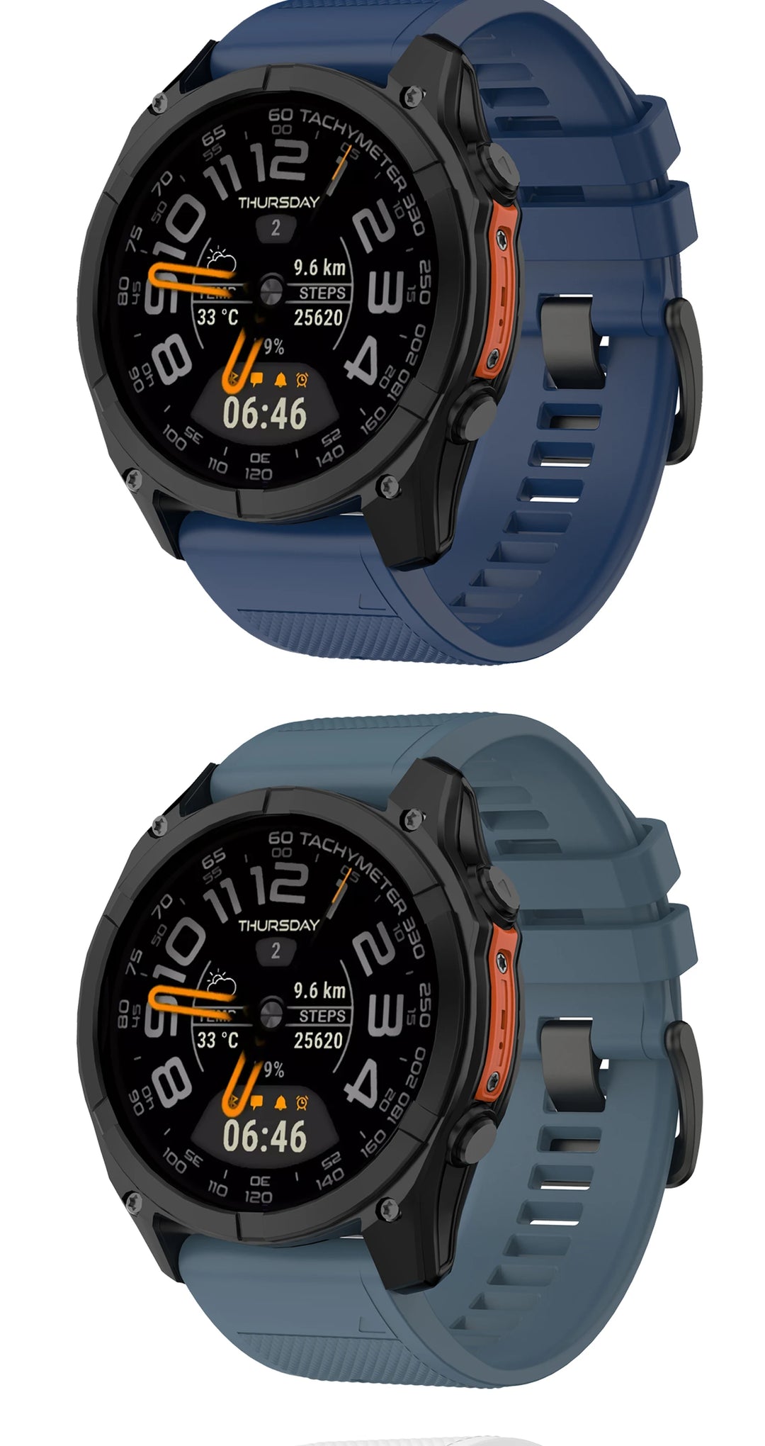 Silicone Watch Band for Garmin Fenix & Epix (22-26mm)
