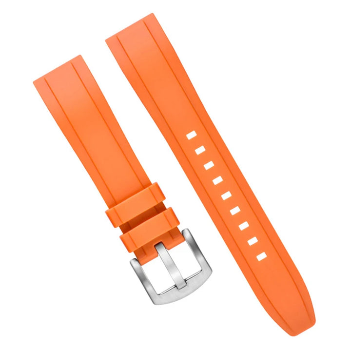 Silicone Sport Watch Strap – 20–24mm Quick-Release (Black/Green)