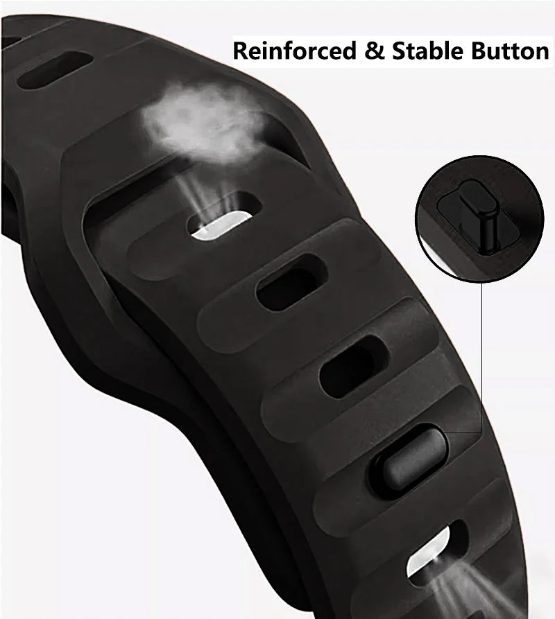 Silicone Apple Watch Band 38–49mm for iWatch Series 3–8 & Ultra