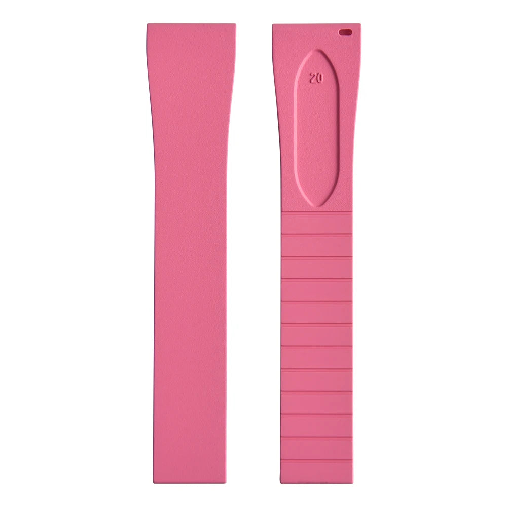 CTS FKM Rubber Watch Strap 16mm 18mm 19mm 20mm 21mm 22mm Quick Release Butterfly Buckle Watch Band CTS Strap For Cut To Size