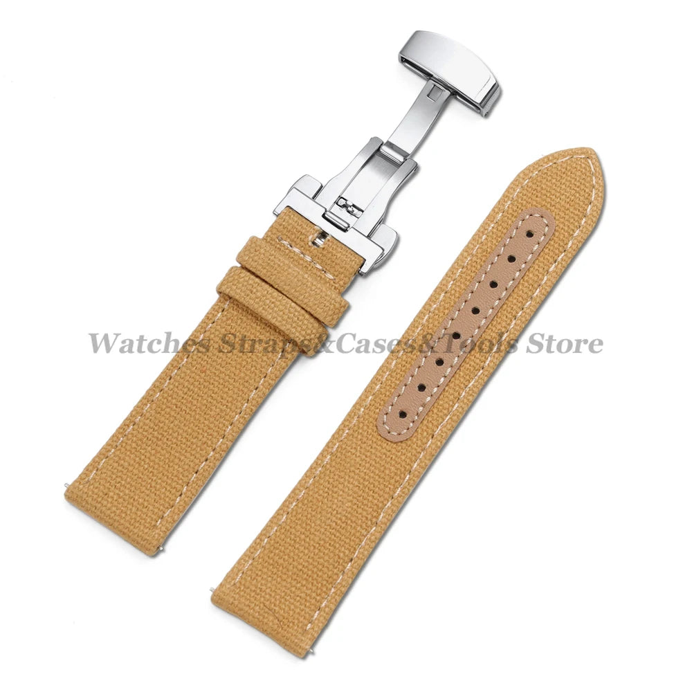 Sailcloth Nylon Strap (20–22mm) – Waterproof QR