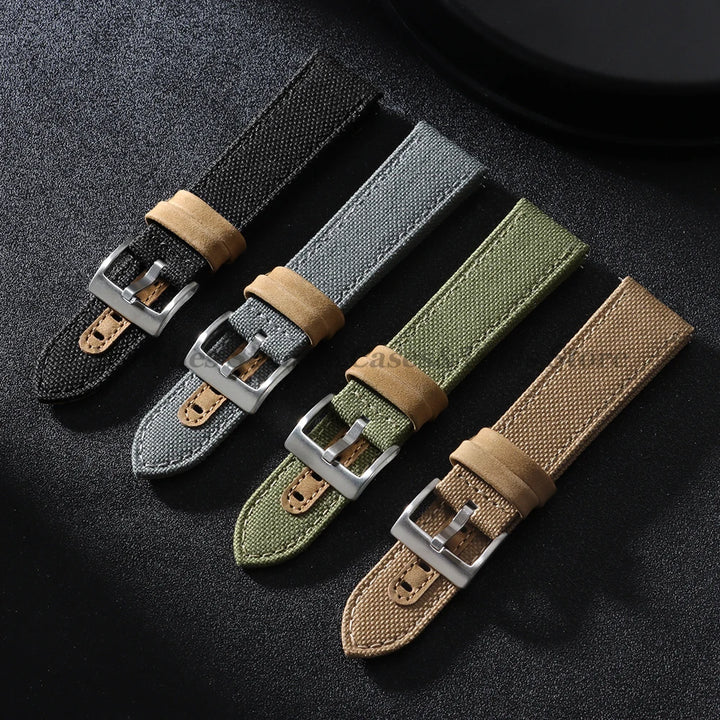 Premium Sailcloth Nylon Strap (20–22mm) – Waterproof QR
